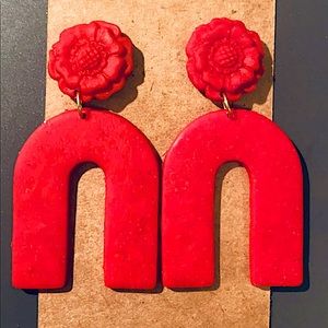 Poppy seed handmade earrings